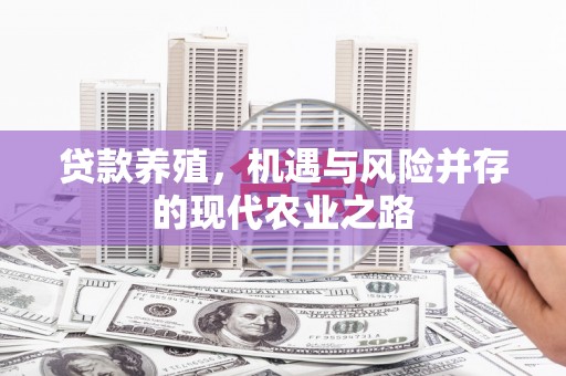 孟村贷款养殖，机遇与风险并存的现代农业之路