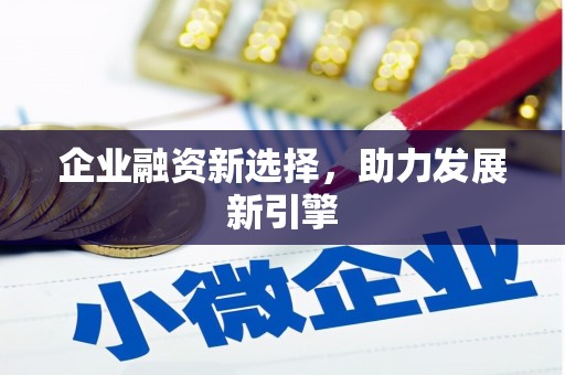 孟村企业融资新选择，助力发展新引擎
