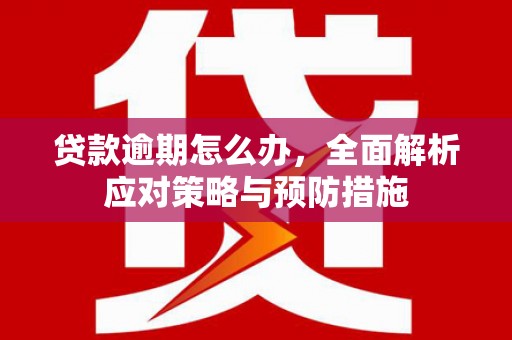 孟村贷款逾期怎么办，全面解析应对策略与预防措施