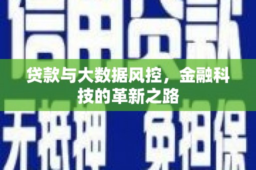 孟村贷款与大数据风控，金融科技的革新之路