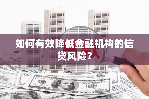 孟村如何有效降低金融机构的信贷风险？