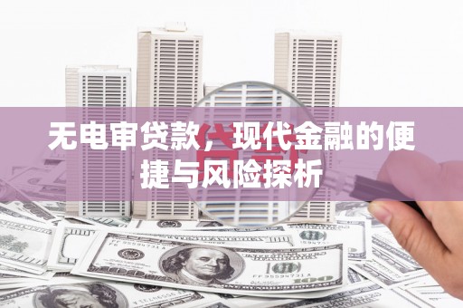 孟村无电审贷款，现代金融的便捷与风险探析