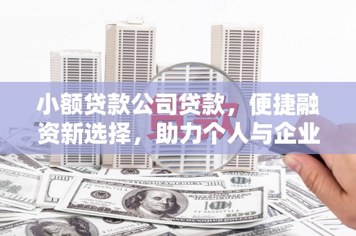 孟村小额贷款公司贷款，便捷融资新选择，助力个人与企业成长