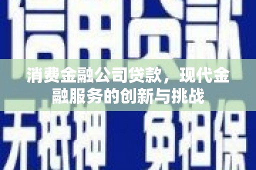 孟村消费金融公司贷款，现代金融服务的创新与挑战