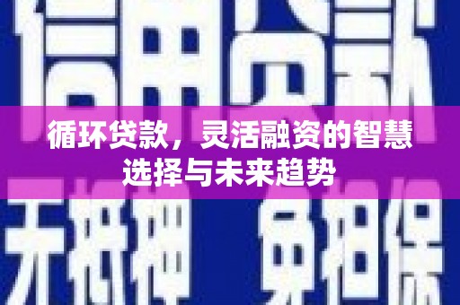 孟村循环贷款，灵活融资的智慧选择与未来趋势
