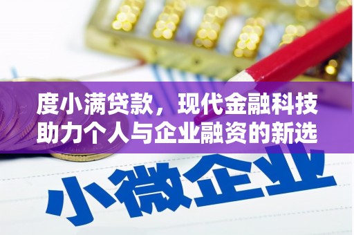 孟村度小满贷款，现代金融科技助力个人与企业融资的新选择