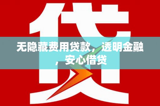 孟村无隐藏费用贷款，透明金融，安心借贷