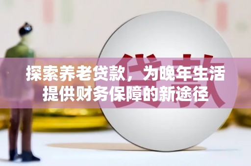 孟村探索养老贷款，为晚年生活提供财务保障的新途径