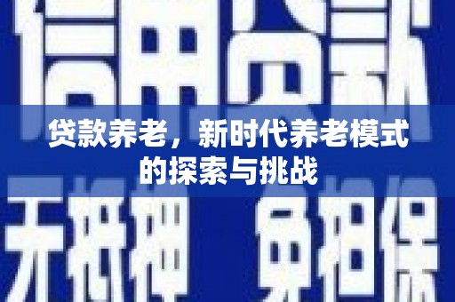 孟村贷款养老，新时代养老模式的探索与挑战