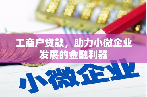 孟村工商户贷款，助力小微企业发展的金融利器