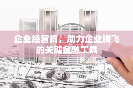 孟村企业经营贷，助力企业腾飞的关键金融工具