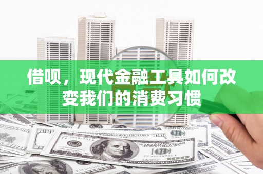 孟村借呗，现代金融工具如何改变我们的消费习惯