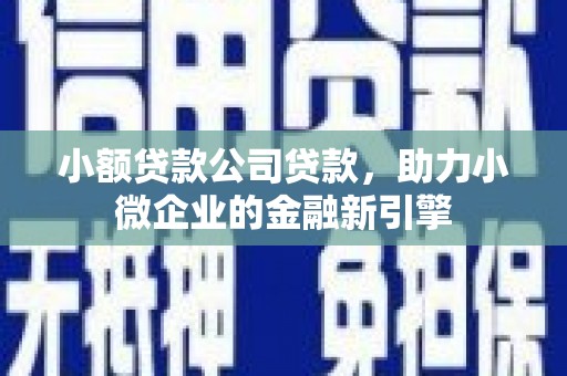 孟村小额贷款公司贷款，助力小微企业的金融新引擎