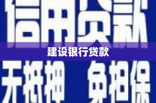 孟村建设银行贷款