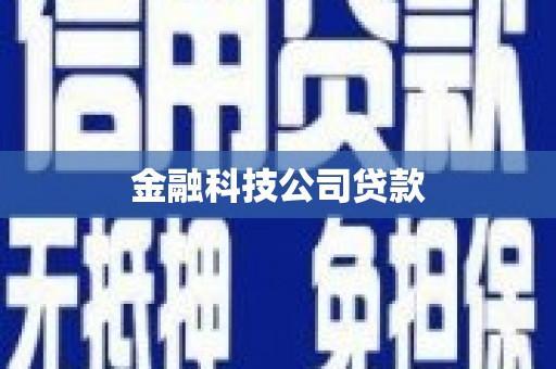 孟村金融科技公司贷款