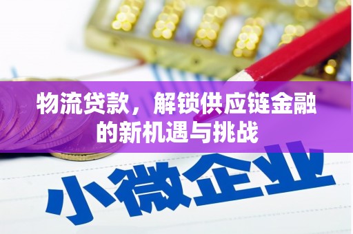 孟村物流贷款，解锁供应链金融的新机遇与挑战