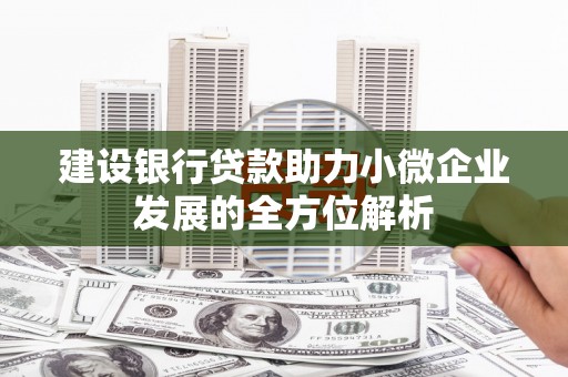 孟村建设银行贷款助力小微企业发展的全方位解析