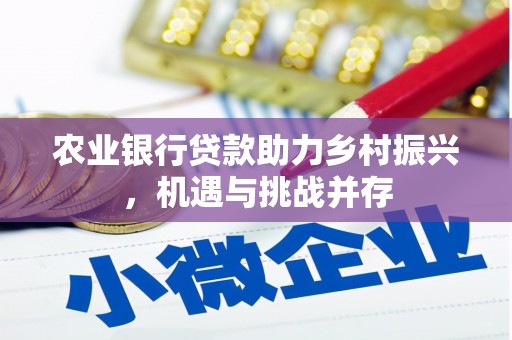 孟村农业银行贷款助力乡村振兴，机遇与挑战并存