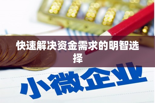 孟村快速解决资金需求的明智选择