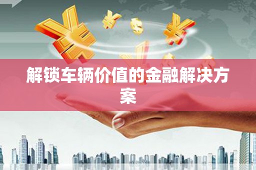 孟村解锁车辆价值的金融解决方案