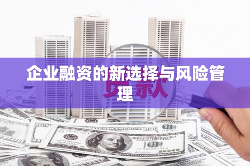 孟村企业融资的新选择与风险管理